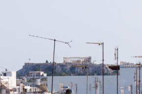 Acropolis view rooftop with 2 double rooms